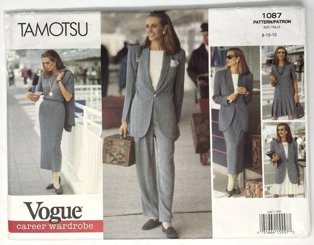 Vogue Career Wardrobe 1087 Tamotsu Business Corporate Sz 8-12 Uncut Y2K 90s
